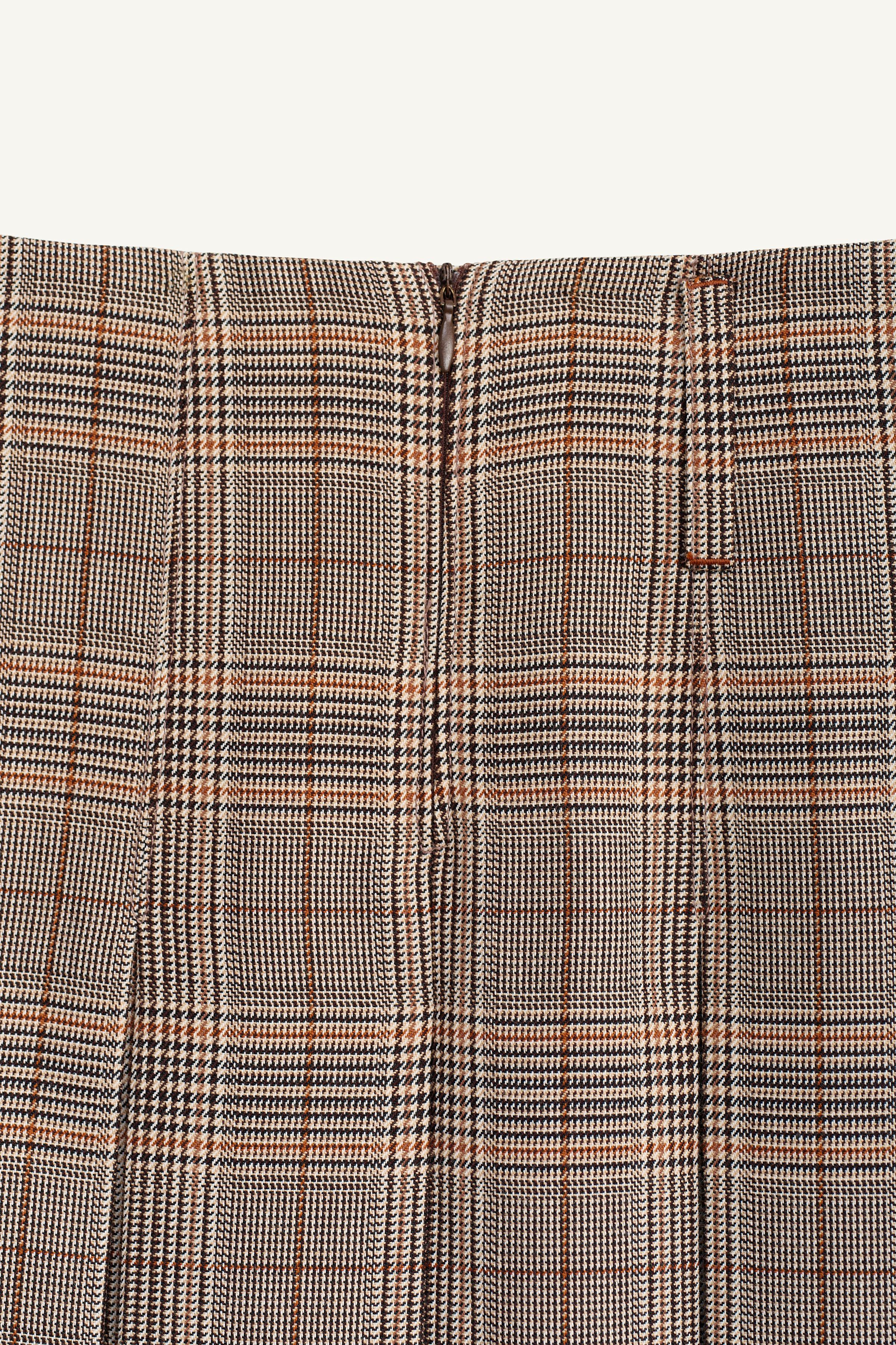 PLAID BOX PLEAT SKIRT - LIMITED EDITION